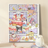 好久不见数字油画diy儿童画画礼物手工填色丙烯画三丽鸥卡通动漫装饰画