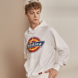 dickies情侣款logo印花连帽卫衣DK007060  白色 M