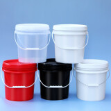 佳叶食品级塑料桶密封桶小水桶透明桶带盖酱料桶家用洗车洗衣桶胶桶 1L白色