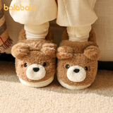 巴拉巴拉男童棉拖鞋熊猫可爱小女孩室内家居包跟毛茸棉鞋儿童保暖毛毛鞋冬
