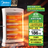 美的（Midea）取暖器/电暖器/电暖气家用/远红外/小太阳/取暖炉迷你速热暗光节能台式办公室烤火炉 NS12-15B