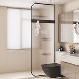 暖瞳极窄奶油淋浴房不锈钢玻璃隔断浴室干湿分离隔断屏风浴室马桶遮挡 款式1(送货入户包安装) 200*80(不锈钢烤漆)