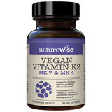 naturewise维生素K2软胶囊 领钙入骨促凝血备孕成人青少年中老年补钙90粒/瓶