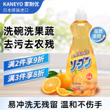 家耐优KANEYO橙香果蔬 餐具洗洁精浓缩洗涤灵 600ml/瓶  日本原装进口