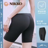 日高（NIKKO）网红瑜伽短裤女性感显瘦健身裤弹力紧身运动五分裤高腰 星耀黑 S