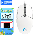 罗技（G） G102游戏鼠标有线机械RGB轻量化小手电竞宏编程吃鸡英雄联盟 102白色 第二代
