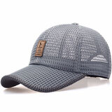 OIMG帽子男夏款网状透气遮阳帽休闲防晒网帽青年中年棒球帽时尚鸭舌帽 深灰色 可调节
