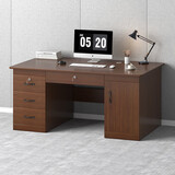 幻狐 （DREAM FOX ） 电脑桌台式家用办公书桌现代简约带抽屉学生学习桌卧室写字桌子 【升级款】深胡桃色120*60CM