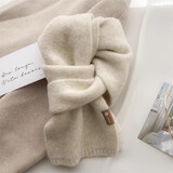 浩冠高级感韩版百搭小围巾女秋冬季软糯针织毛线护颈围脖圣诞节礼物