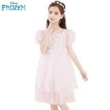 迪士尼（Disney）女童连衣裙儿童爱莎公主网纱裙小女孩节日表演裙 HXM092粉色120cm