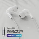 蛇圣（Holy serpent） 耳机有线入耳式降噪线控带麦音乐游戏type-c耳机适用于小米 陶瓷白Type-c接口【系统兼容丨品质保障】