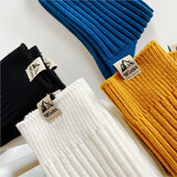 宝盖丁4双袜子男秋冬日系复古粗线中筒纯色篮球袜潮运动袜大码男袜棉袜 黑色 4双 均码