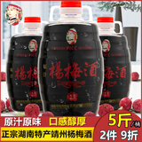 洞乡花湖南靖州特产 正宗杨梅子水果酒5斤低度微醺甜酒养生酒原浆发酵 12度（原浆杨梅酒）*1桶