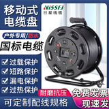 vissfj 移动线盘电缆盘电线收线盘轮50卷线盘100米收接线插排线滚子空盘 1号：小盘/空盘【不带线】 手提
