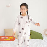 小狗比格 儿童内衣套装纯棉男宝宝秋衣秋裤女睡衣春秋家居服婴儿秋装 2375小熊猫 130 cm建议5-6岁/无肩扣