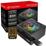 Thermaltake（Tt）额定550W Smart BX1 RGB 550 电脑电源（80PLUS铜牌/256色灯效/日系主电容/智能温控风扇）