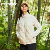 探拓（TECTOP）户外轻薄羽绒服修身保暖羽绒外套 2347234YR 女款馥月白3XL