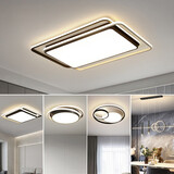 名家艺客厅灯长方形灯具套餐组合现代简约大气ed吸顶灯三室两厅全屋灯饰 套餐37:三室两厅-全光谱护眼