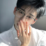 杨饰公子斯文半框理工男眼镜防蓝光高颜值眼睛架大脸显瘦女近视眼镜 痞帅黑银框 近视镜【300度】