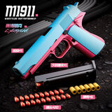 途象 儿童玩具枪赛博朋克M1911格洛克手枪抛壳连发软弹枪玩具男孩礼物
