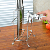 砧板架 菜板架子不锈钢刀架 多功能刀具菜刀厨房用品置物架座 升级款【可放4把刀1个菜板】