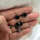 厂家爆款高脚齿边细边双拼金属衬衫Polo衫纽扣10MM和11.5MM 细边枪黑10颗 10mm 10个