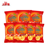 上好佳 田园薯片128g*7包多口味大克数休闲零食 田园薯片 番茄口味128g*7