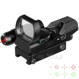 Fire Wolf吃鸡四变点全息瞄反射全息镜无倍数四种样式变点红绿光学瞄准器 HD101激光一体20mm卡扣