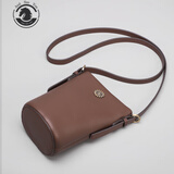 ANDSEEYOU女士包包女包真皮单肩包迷你手机包小众简约斜挎包真牛皮时尚小包 咖啡色