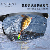 CAPONI钓鱼眼镜看鱼漂专用偏光变色太阳镜男开车墨镜日夜两用防紫外线