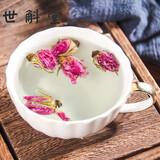 世斛堂 玫瑰花无硫熏大朵平阴玫瑰花茶重瓣玫瑰花白梅花组合 玫瑰花茶泡水 平阴玫瑰-60克