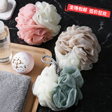 佳曼2只装大号沐浴球 可挂式浴花球双色柔韧弹力洗澡球 随机色2只装