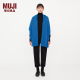 无印良品（MUJI）IDEE 男女通用 连帽披肩 无性别 男款女款 GAC47C2A 蓝色 均码