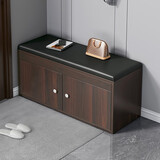 尋巧（SPERMEK）换鞋凳入户鞋柜门口带门坐凳鞋架一体玄关架子简约储物收纳柜 【三层带门带靴】80CM原野橡木色