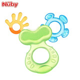 努比（Nuby）婴儿牙胶宝宝儿童玩具新生儿咬咬胶（清洁+磨牙棒） 3个月以上 黄蓝橙 3只装