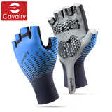 CAVALRY骑行手套男女夏季运动防滑透气骑车户外半指公路自行车手套 蓝XXL