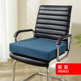 正帆增高坐垫屁垫椅子垫高密度海绵硬加厚座椅可拆洗定制尺寸座垫椅垫 亚麻-12靛蓝(防滑可拆洗四季用) 定制其余尺寸联系客服/单拍不发