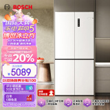 博世（BOSCH）【冰立方】497升十字对开四门超薄微平嵌入式冰箱60.9cm净味变温一级能效白色K1EC49208C超大容量