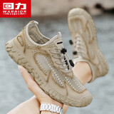 回力(Warrior)凉鞋男透气洞洞鞋男士沙滩鞋包头拖鞋男 2929C沙色42