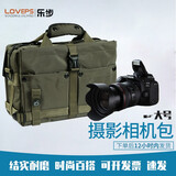 LOVEPS 乐步TR180单肩相机包 便携大容量帆布防水摄影包佳能5D尼康索尼A7M3通用摄像包 军绿色