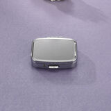 明圆清方迷你便携小药盒密封防潮急救收纳瓶口袋小药盒收纳盒两格三格 金属药盒 - 方形两格