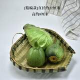 竹编筲箕纯手工艺四川老款簸箕竹头层皮沥水米洗菜装水果收纳厨房 精编27cm高8cm