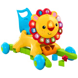 费雪（Fisher-Price） 宝宝早教启智宝宝益智玩具学步车儿童玩具六一礼物蹦蹦乐园 4合1摇摇小狮子学步车DLW65