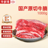 牛鲜尊鲁西黄牛原切谷饲 500g*2 牛腩【不注水不滚揉真国产】阳信牛肉