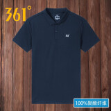 361度 运动短袖t恤男polo衫春夏季新款休闲透气吸汗上衣361男装短T 深墨蓝4119 L