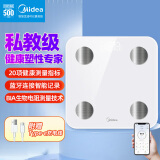 美的（Midea）智能体脂秤体脂称家用精准电子秤人体健康称重计体重秤体重称减肥蓝牙连接20项身体数据监测