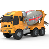 力利惯性工程车大号运输卡车自卸车儿童玩具汽车模型男孩3-6岁大货车 大号搅拌车721黄色（可出料）