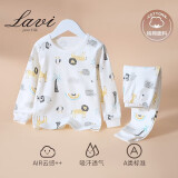 Lavi【200g重磅】儿童卡通秋衣裤2件套秋季新品家居服套装秋季男童女1 动物世界 140【尺码偏小，建议拍大一码】