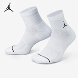 耐克（NIKE） 袜子 男袜女袜运动休闲袜吸汗耐磨篮球袜跑步中筒袜 AJ运动袜子 【白色中筒三双装】DX9655-100  M【38-42码】