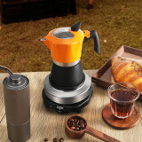 Mongdio 摩卡壶 摩卡咖啡壶煮咖啡壶家用意式咖啡机 150ml（1-3人份）+电炉+滤纸